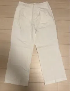 UNIQLO ホワイト コットン ワイドパンツ