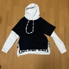 DREAMLAND 重ね着風 パーカー メンズ