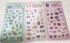 レトロぷくぷくキャンディシール　3枚セット