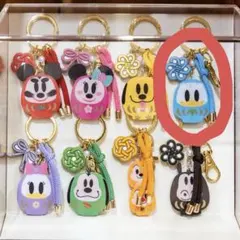 ディズニー　だるま　キーチェーン　セット