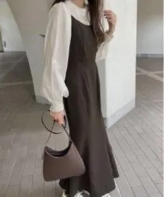 ラウアー バックリボン マーメイド キャミソール ワンピース M 新品未使用