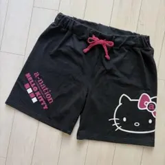 a-nation × HELLO KITTY コラボ ハーフパンツ 黒　L