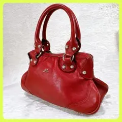 ✨美品✨キタムラ KITAMURA レッド ハンドバッグ 肩がけ ✧