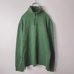 ポロバイラルフローレン　ハーフジップ　長袖カットソー　メンズ　古着