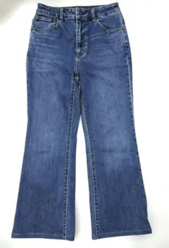 GUフレアジーンズブルー