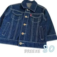 【 BREEZE 】ステッチ入りデニムジャケット 男女兼用可能 オーバーサイズ