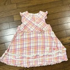 クーラクール キムラタン　90 95 ワンピース ジャンパースカート　チェック