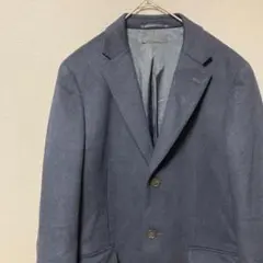 ユニクロ　チェスターコート(M相当)　ウール&カシミヤ10%混　ネイビー 通勤