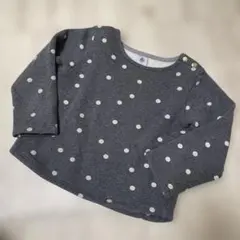 PETIT BATEAU ドット柄長袖カットソー 116cm