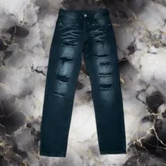 ダメージスリムフィットデニム