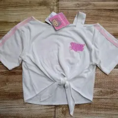 新品 未使用 サンリオ ハローキティ 半袖 Tシャツ 女の子 白色 140