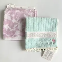 新品タグ付き☆アフタヌーンティー☆フランフラン☆タオルハンカチ　2枚セットのサムネイル
