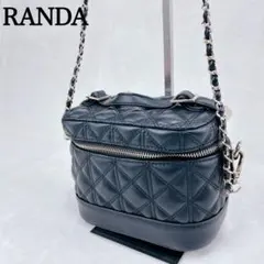 RANDA ランダ　ショルダーバッグ　バニティ　キルティング　2way 黒