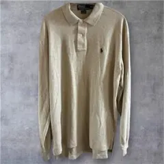 Polo by Ralph Lauren 長袖ポロシャツ M ベージュ