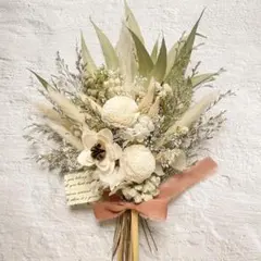 ホワイトドライフラワースワッグ ☆パンパスユーカリ 春インテリア・壁飾り・ギフト