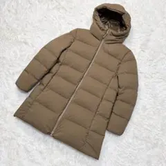 상태좋음 UNIQLO ユニクロ シームレスダウン ショートコート キャメル XL
