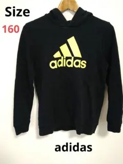 adidas フード付き トレーナー 黒 (160)