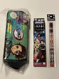 大人気❗️【鬼滅の刃】BOXペンケース☆2Bかきかた鉛筆☆赤鉛筆☆文具セット
