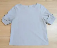 【ROPE PICNIC】*ˊᵕˋ*ストライプ フレア袖 半袖トップス