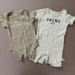 半袖ロンパース　80 まとめ売り　ベージュ