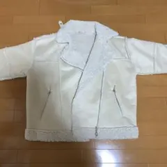 jouetie エコムートンダブルライダースジャケット アイボリー M