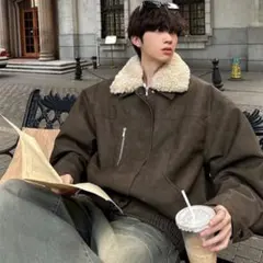 ORUN Leather Fur Jacket Mサイズ