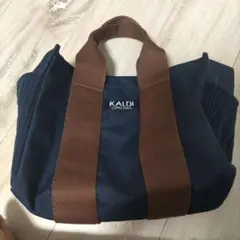 KALDI ネイビー トートバッグ　コーヒーバック