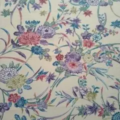 和風花柄着物布地 はぎれ