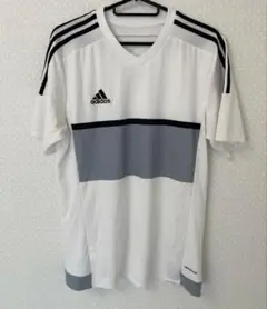 adidas climacool Vネックシャツ ホワイト/グレー
