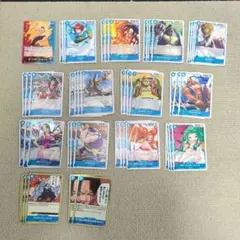 【まとめ売り】ワンピース カードゲーム 青　デッキパーツ　50枚セット