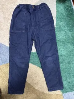 UNIQLO ネイビー カジュアルパンツ 暖パン　140