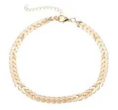 アンクレット ゴールド 魚鱗 チェーン ヴィンテージ 靴脚 #C107-9