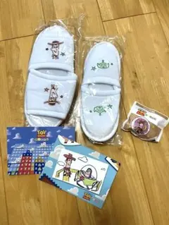 トイ・ストーリーホテル　スリッパ　ポストカード　衛生商品