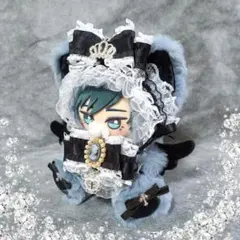 ちびぐるみ　着ぐるみ　ぬい服　ブルーグレー猫　お座りバージョン　ハンドメイド