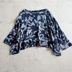 45R 現行タグ ふわふわ二重織の馬Tシャツ インディゴ ×ドット柄 - メルカリ