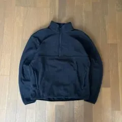 90s OLD UNIQLO 紺タグ ハーフジップフリース ブラック 黒 Y2K