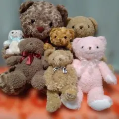 テディベア　6体まとめ売り　ラージ　ミディアム　スモール　ベビー テディベア 6体まとめ売り ラージ ミディアム スモール ベビー - メルカリ