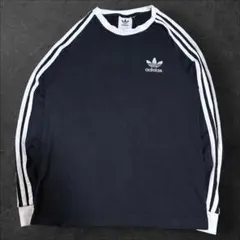 adidas トレフォイルロゴ スリーストライプ ロングスリーブ tシャツ