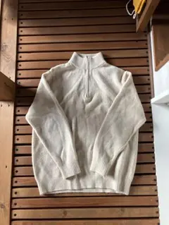 ユニクロ スフレヤーンハーフジップセーター XXL
