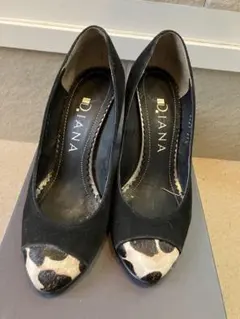 DIANA パンプス ブラック レオパード柄 21.5cmのサムネイル