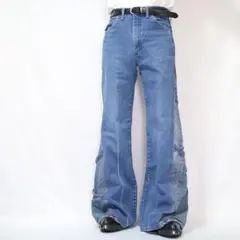 【リメイク】再構築　ベルボトム　バギーフレアデニム　ボンテージ