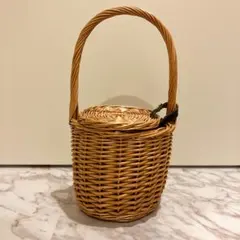 ナチュラル 籐製 かごバッグ 小型　北欧