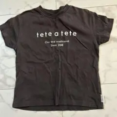 tete a tete キッズ 半袖Tシャツ ダークグレー 100cmのサムネイル