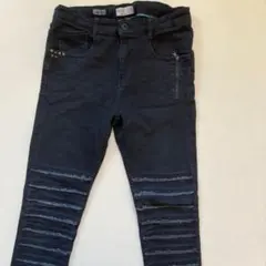 ZARABOYS美品 ザラ ブラック スキニーデニムパンツ 11/12 152