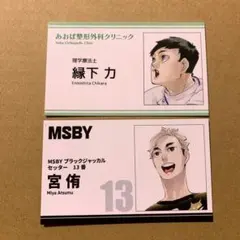 ハイキュー‼︎ ファンパーク 名刺カード 宮侑 縁下力