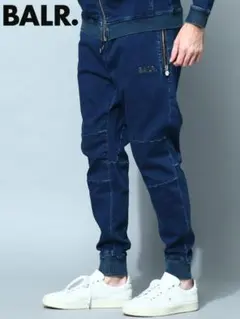 美品【BALR.】完売モデル ボーラー デニムジョガーパンツ Lサイズ 