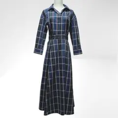 グリーンレーベルリラクシング　ブロード　カシュクール　ワンピース　ロング　フレア