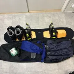 スノーボードセット（ボード、ブーツ、ウェア、ケース、ボードカバー、ワックス）