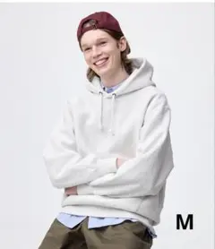 GU へビーウェイトスウェットパーカー　ライトグレー