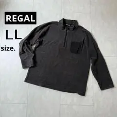 【REGAL・リーガル】ハーフジップフリース・プルオーバー◇グレー【LL】